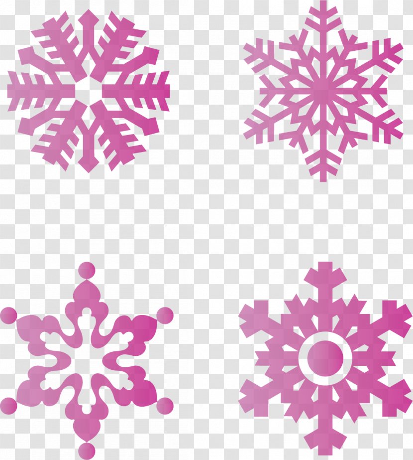 Snowflake - Flower - Purple Sky Snow Vector Material Transparent PNG