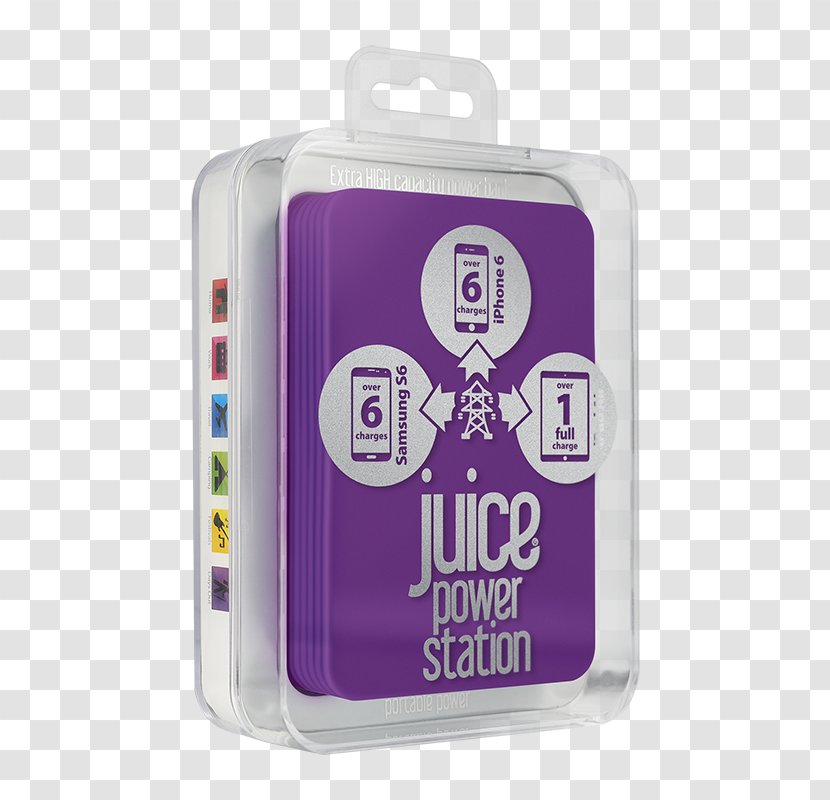 Battery Charger Juice Ampere Mobile Phones Power Station - Purple Transparent PNG