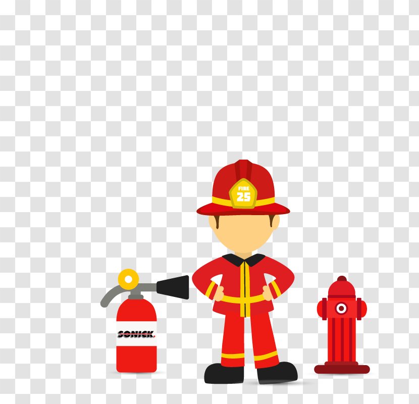 Clip Art Firefighter Fire Engine Firefighting - Flushing Hydrant Transparent PNG