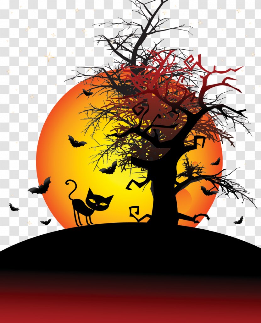Halloween Euclidean Vector - Horror With Map Transparent PNG
