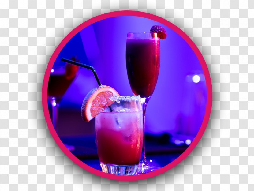 Cocktail Garnish Alcoholic Drink Purple - Drinks Night Transparent PNG