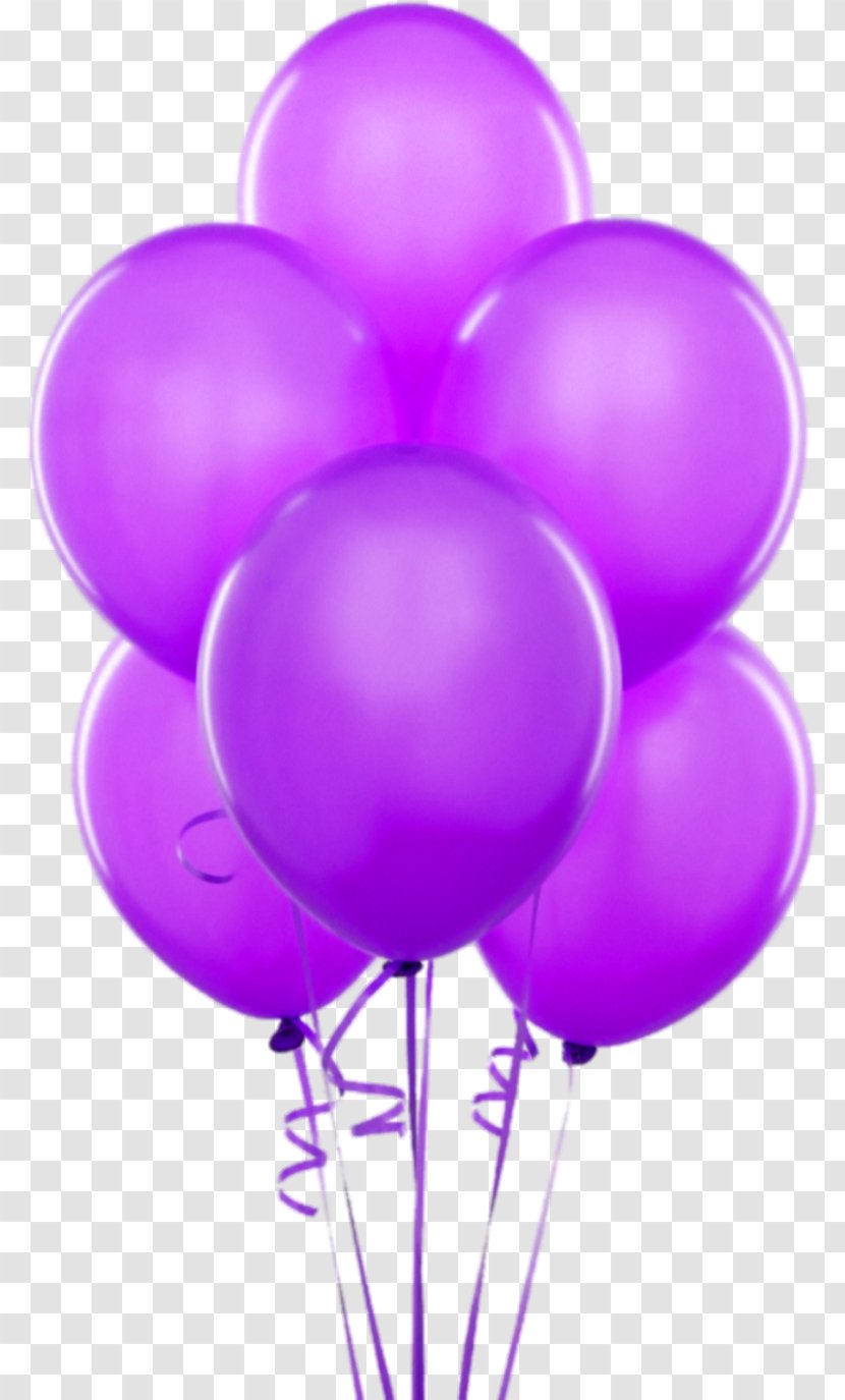 Balloon Gold Party Birthday Confetti - Purple Balloons Cliparts Transparent PNG