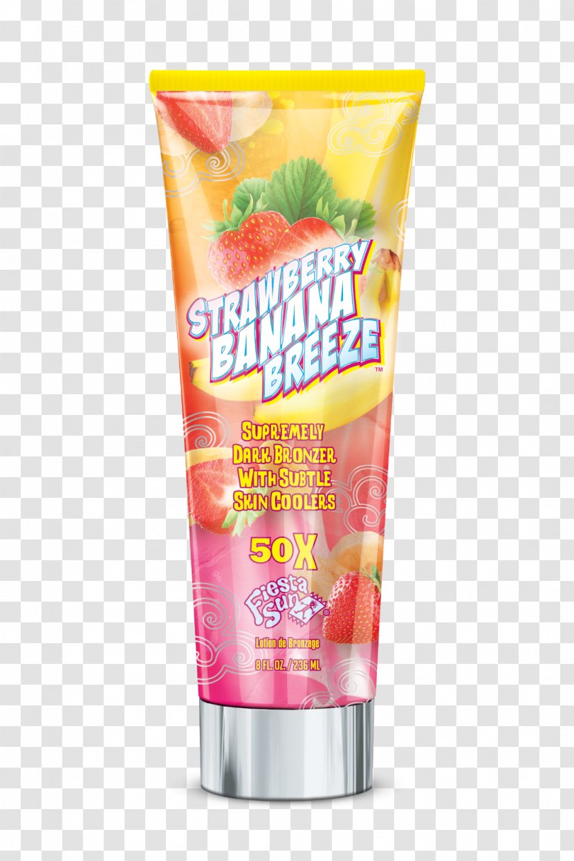 Fiesta Sun Strawberry Banana Breeze Tanning Indoor Lotion Transparent PNG