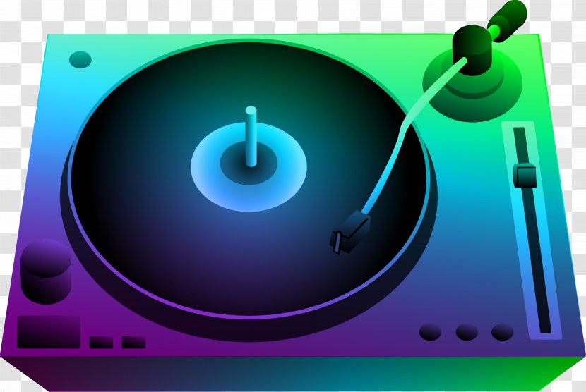 Phonograph Disc Jockey Turntablism Clip Art - Dj Mixer - Neon Cliparts Transparent PNG