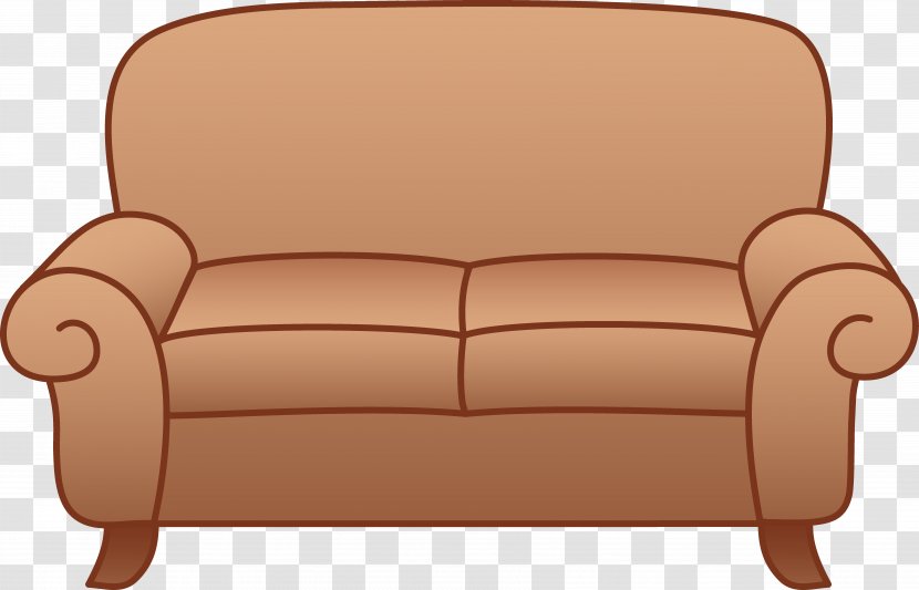 Couch Living Room Furniture Clip Art - Bed - Interior Vector Transparent PNG