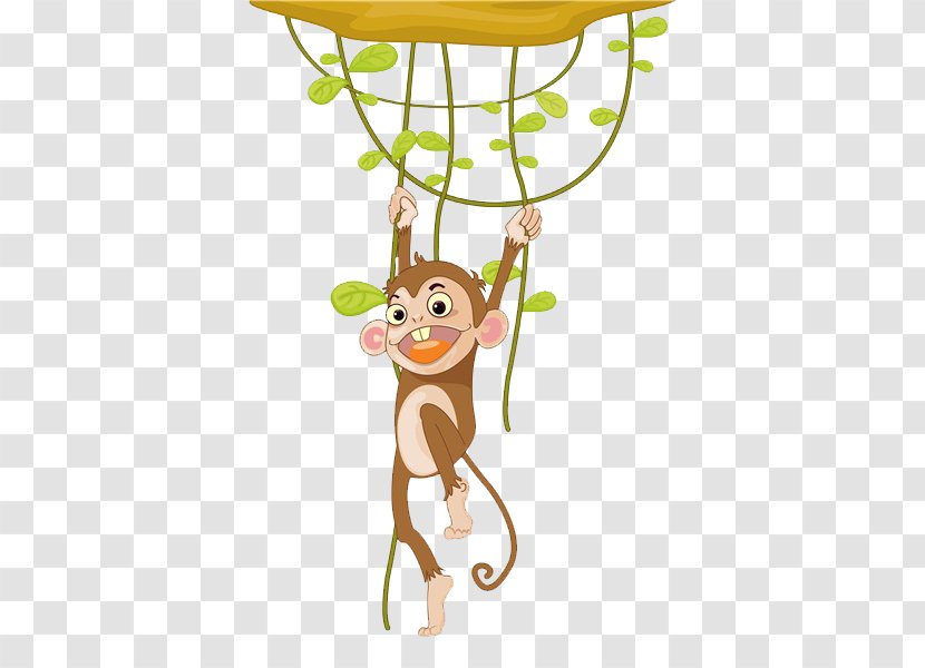 Monkey Cartoon Illustration - Display Resolution - Lovely Transparent PNG