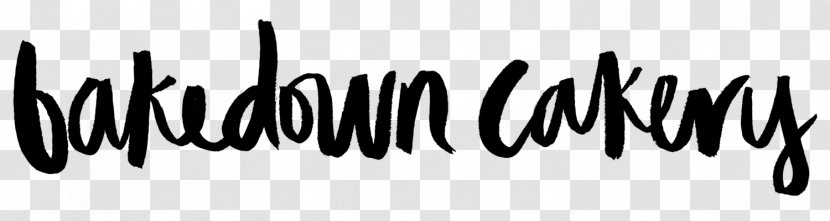 Bakedown Cakery Logo Brand - Calligraphy - Monochrome Transparent PNG