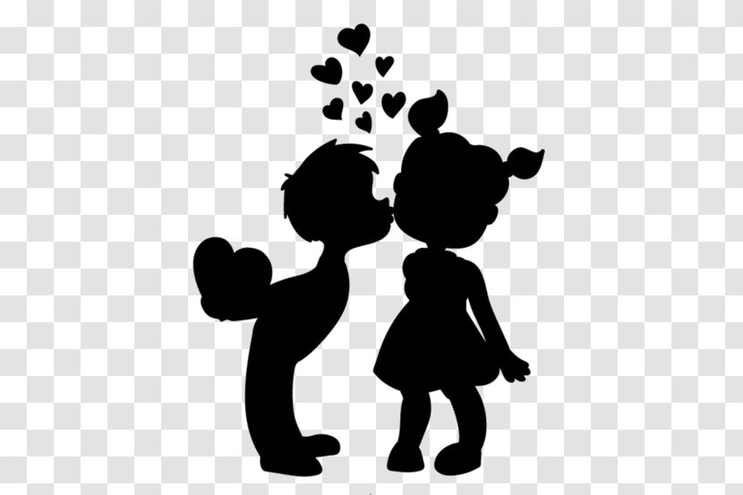 Silhouette Dating Drawing Art Couple - Communication Transparent PNG