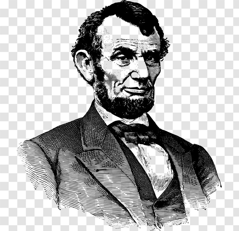 Portrait Of Abraham Lincoln First Reading The Emancipation Proclamation President Clip Art - Man - Self Transparent PNG
