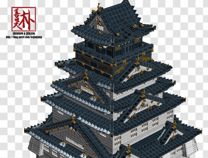Osaka Castle Keep Japanese Architecture - Tenshukaku Transparent PNG