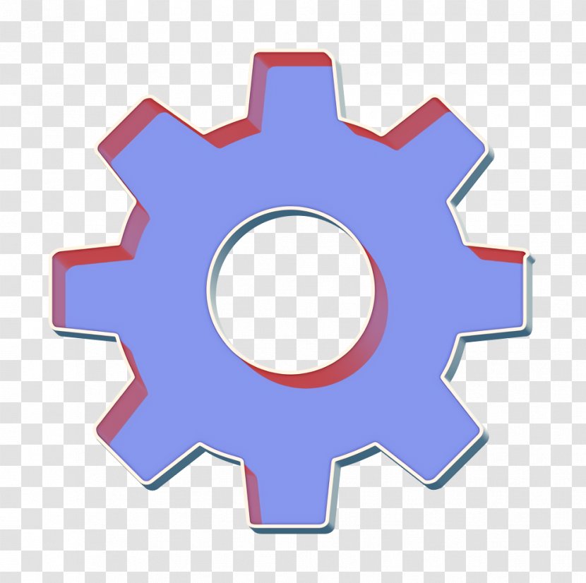 Gear Icon - Symbol Electric Blue Transparent PNG