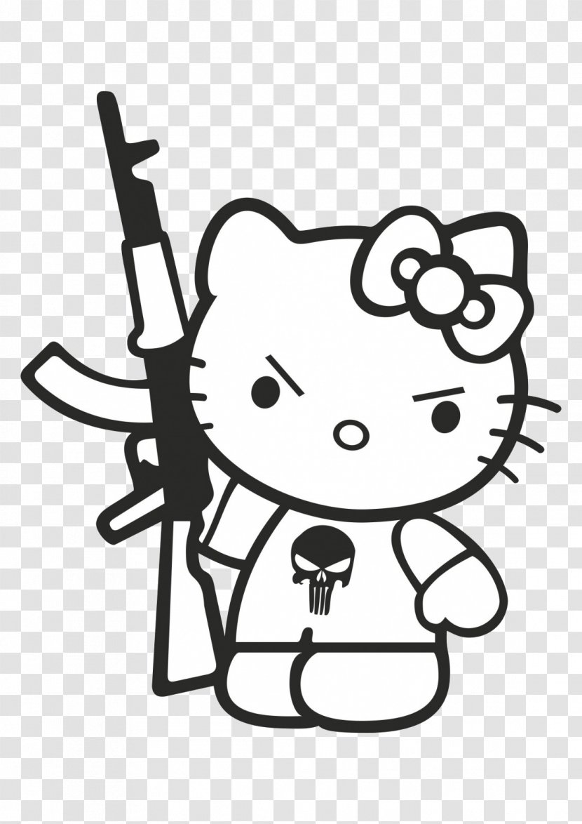 Hello Kitty Sticker Decal Firearm AK-47 - Tree Transparent PNG