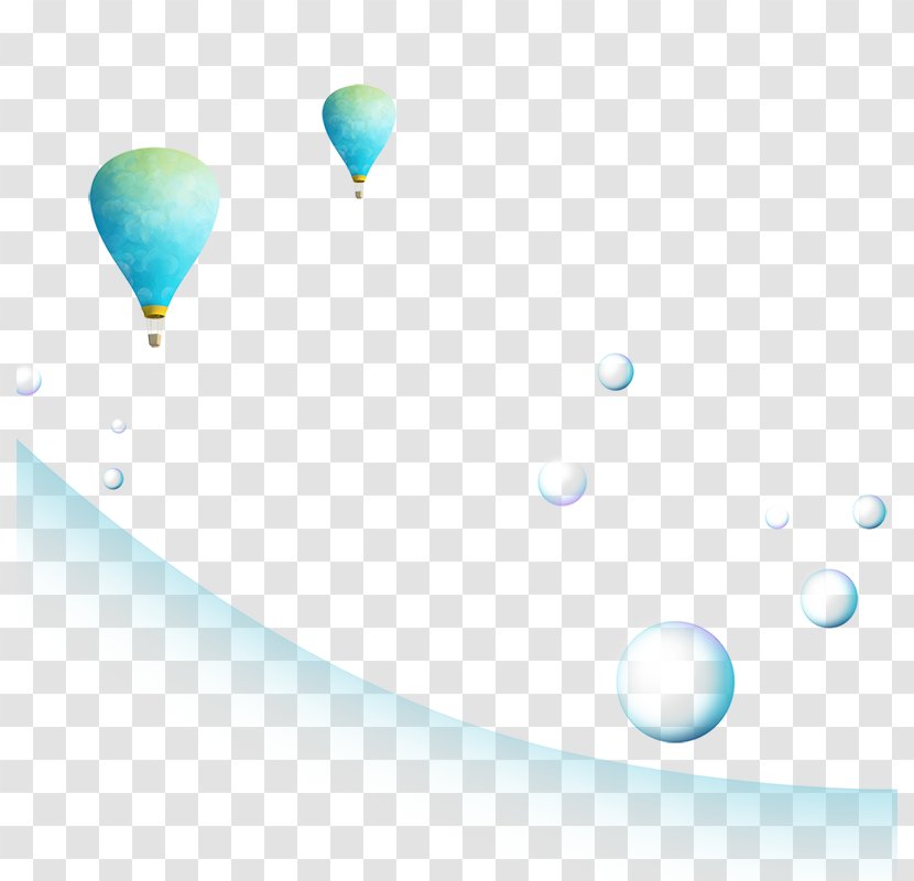 Hot Air Balloon Download Blue - Gratis - Decorative Elements Transparent PNG