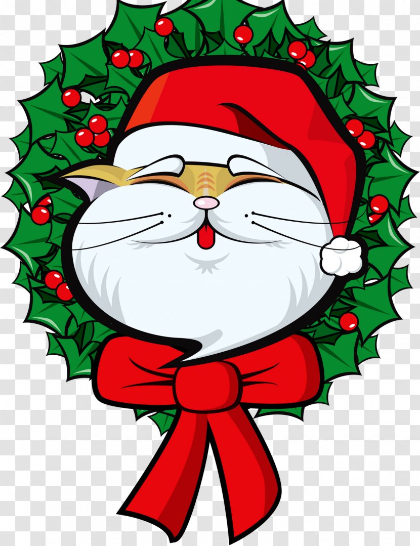 Christmas Tree Santa Claus Ornament Clip Art - Cartoon Transparent PNG