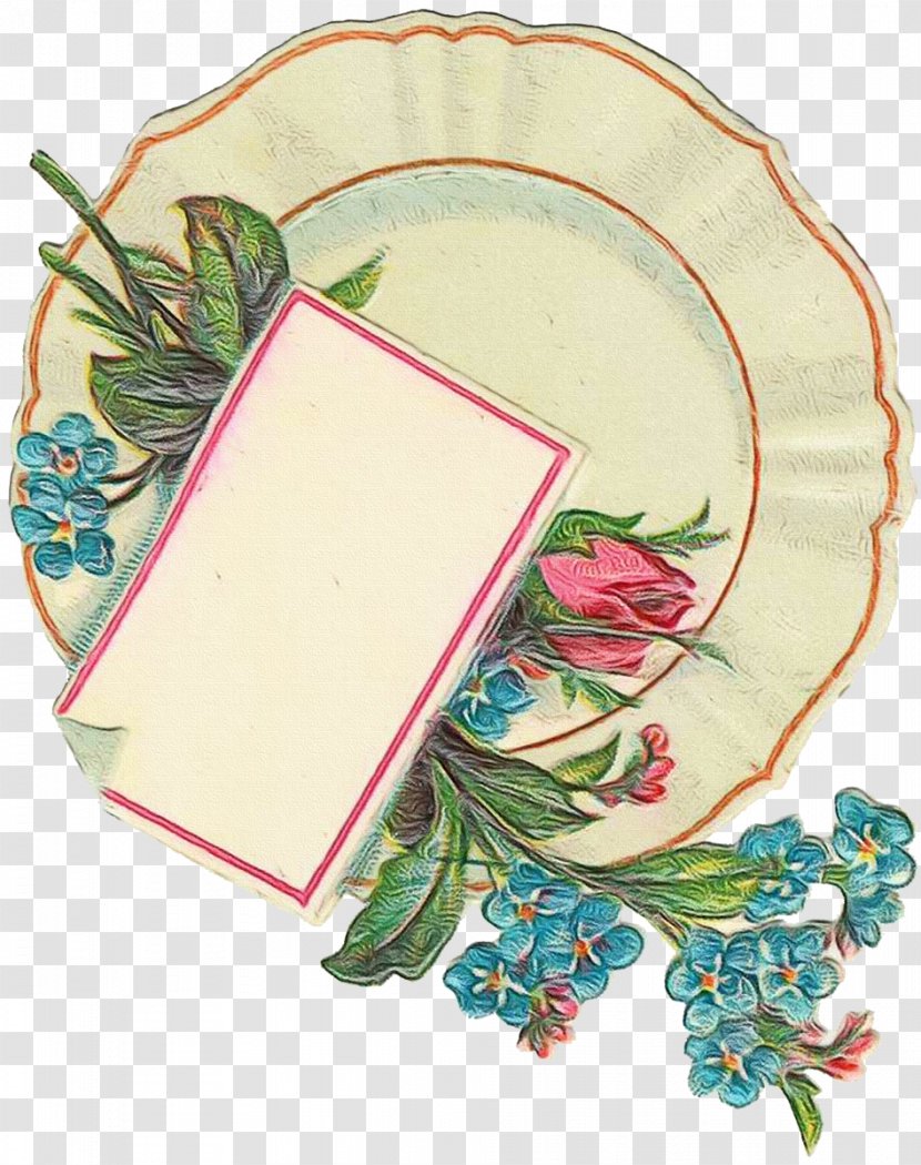 Floral Vintage - Serving Tray - Plant Tableware Transparent PNG