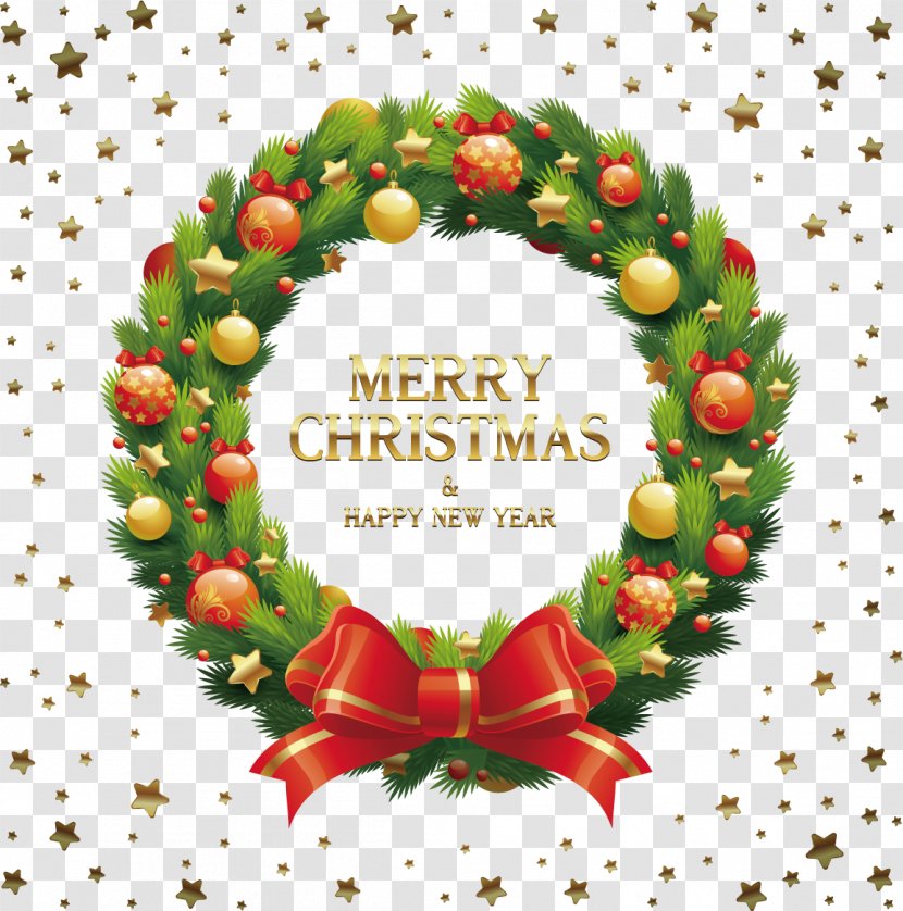 Christmas Wreath Clip Art - Fotosearch - Pattern Background Transparent PNG