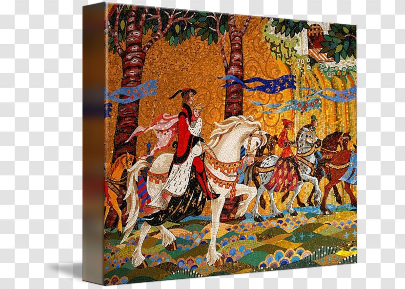 Tapestry Mosaic Imagekind Art Amusement Park - Poster - Cinderella Castle Transparent PNG