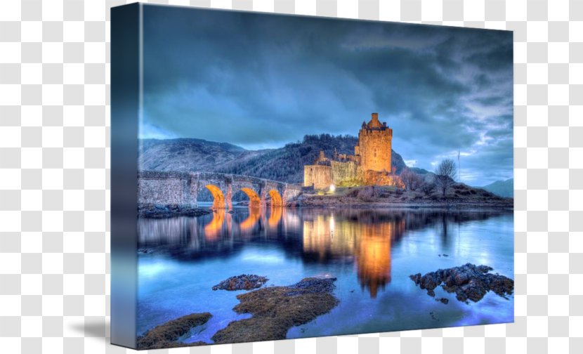 Eilean Donan Castle Scotland Painting Art - Reflection Transparent PNG