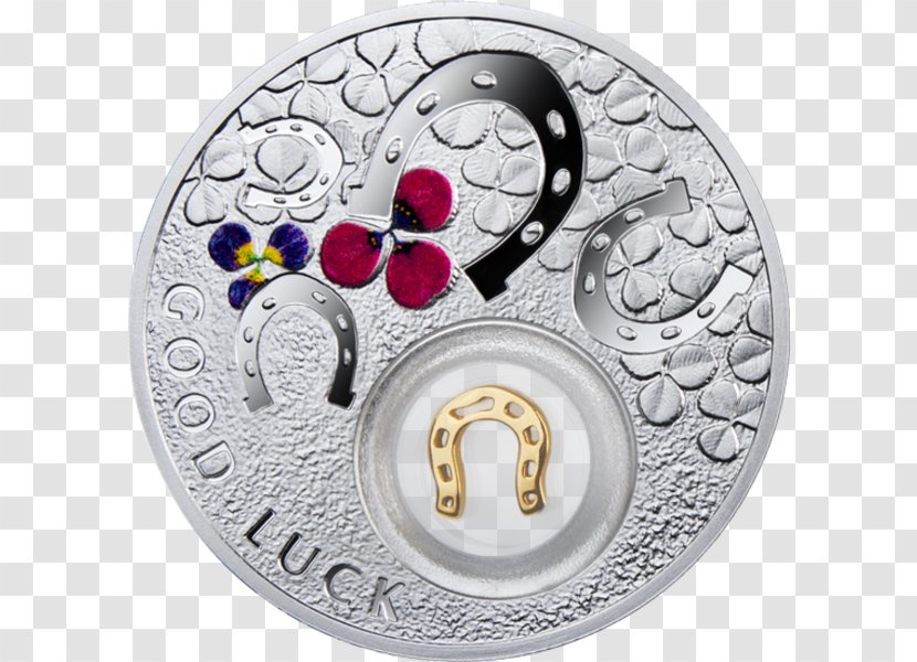 Silver Coin Gold Proof Coinage - Lucky Symbols Transparent PNG