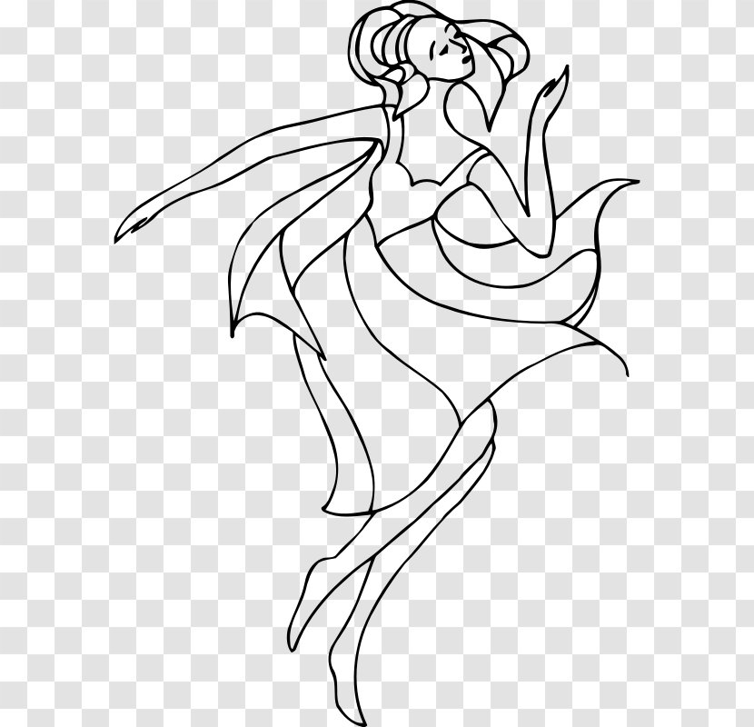 Line Art Black And White Drawing Ballet Dancer - Silhouette Transparent PNG
