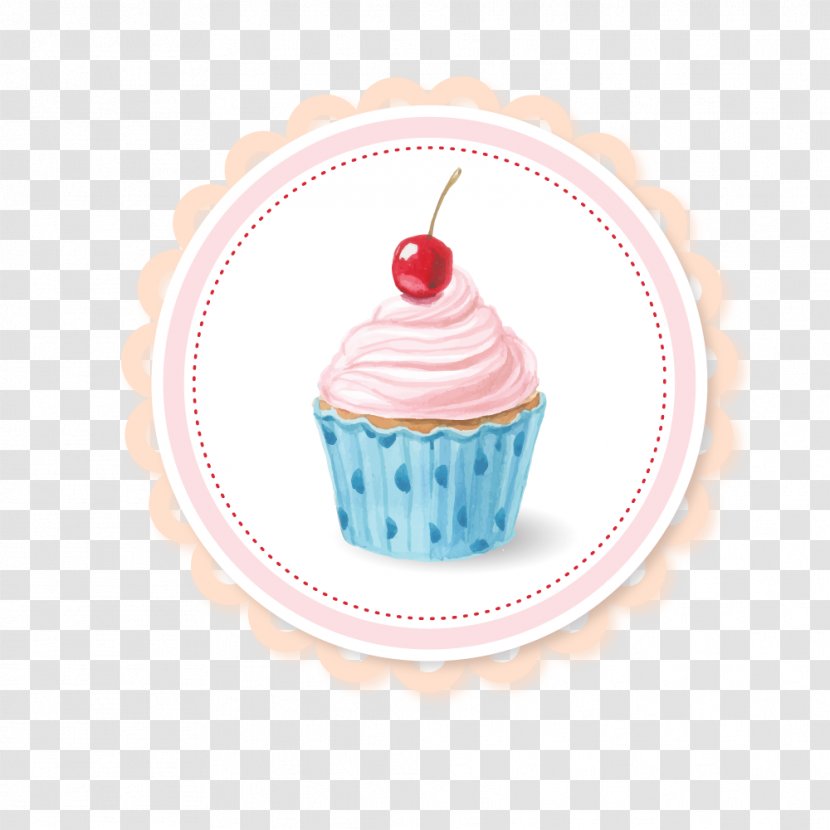 Cupcake Fruitcake Muffin - Frozen Dessert - Watercolor Cupcakes Transparent PNG