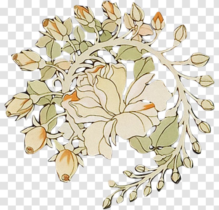 Art Nouveau Decorative Ornament Floral Design Vector Designs - Cut Flowers Transparent PNG