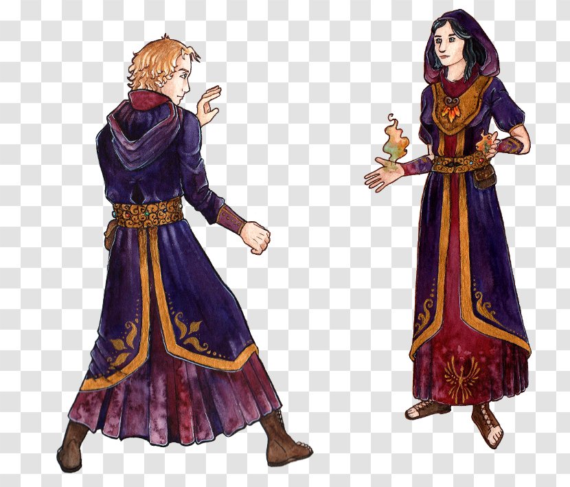 Robe Middle Ages Costume Design - Figurine - Arcanae Transparent PNG