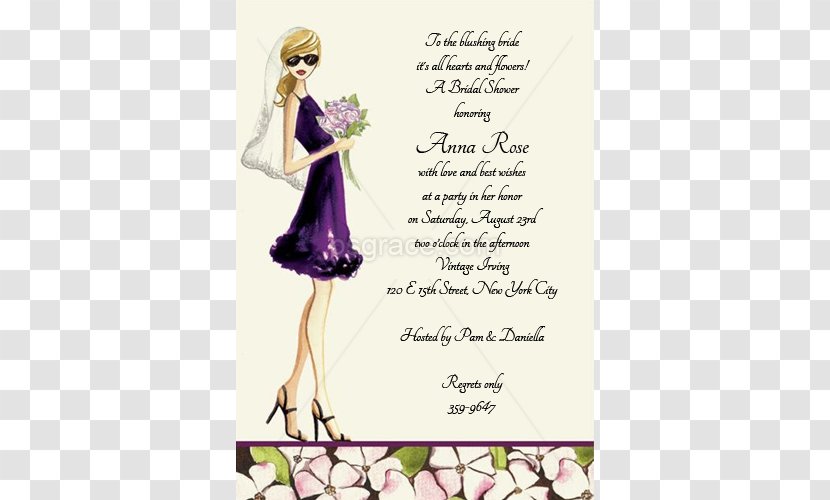 Wedding Invitation Bride Dress Bridal Shower - Fashion Transparent PNG