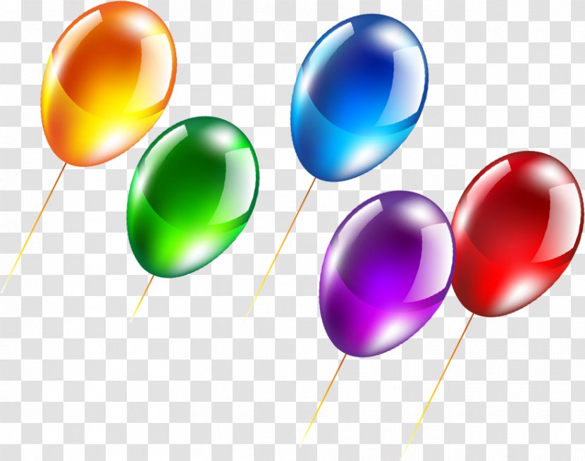 Balloon Flight Ribbon - Multicolored Balloons Transparent PNG