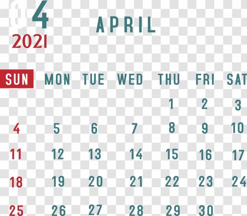 April 2021 Monthly Calendar April 2021 Printable Calendar 2021 Monthly Calendar Transparent PNG