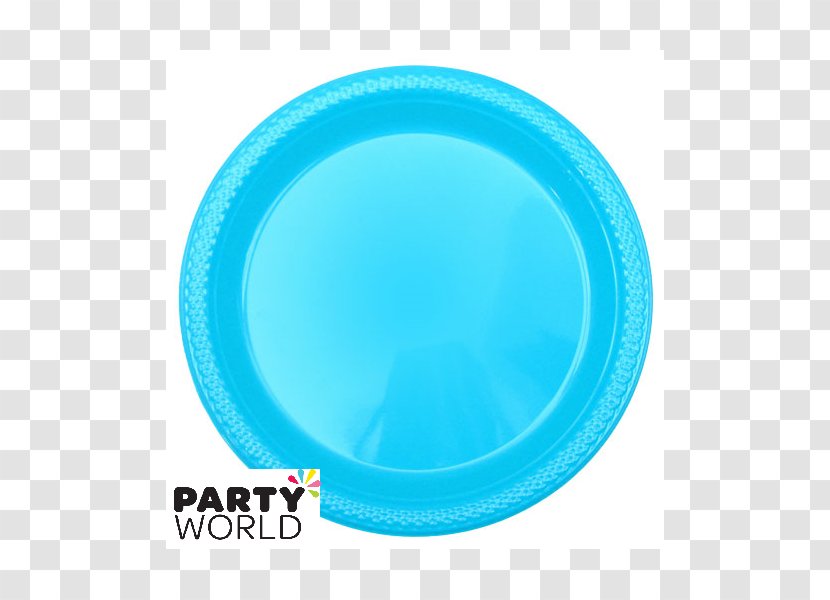 Plastic-coated Paper Plate Teal - Tableware Transparent PNG