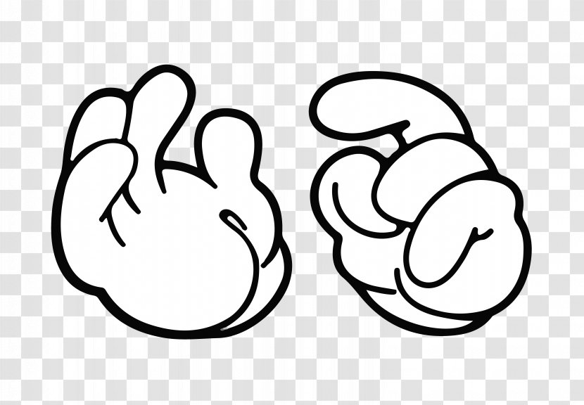 Mickey Mouse Minnie Goofy Drawing Hand - Cartoon - Cursor Transparent PNG