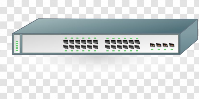 Network Switch Electrical Switches Clip Art - Ethernet Hub - Vector Transparent PNG