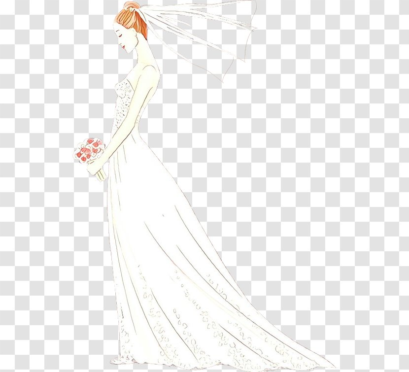 Wedding Dress - Drawing Long Hair Transparent PNG