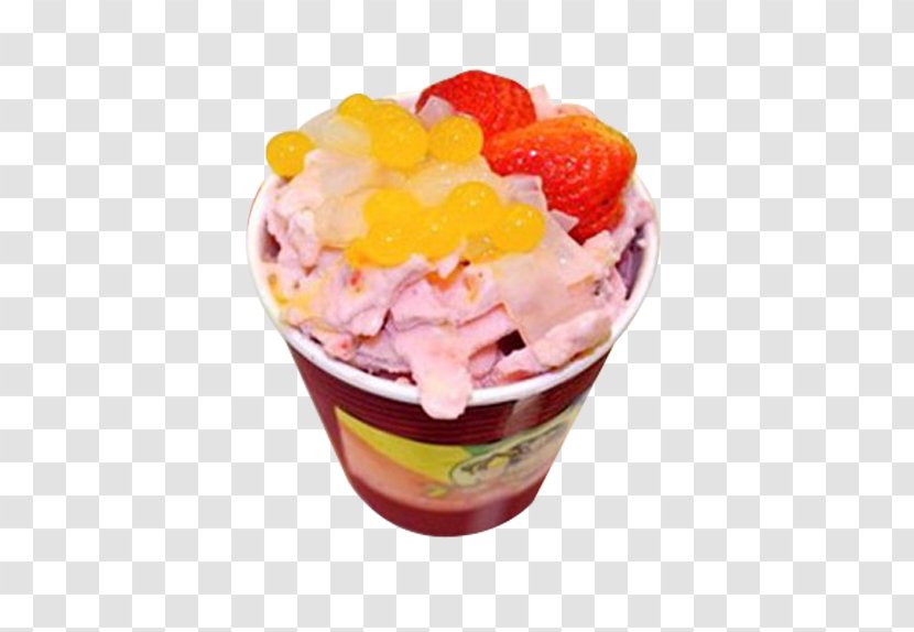 Milk Yogurt Strawberry Food Frying - Knickerbocker Glory - Fried Transparent PNG