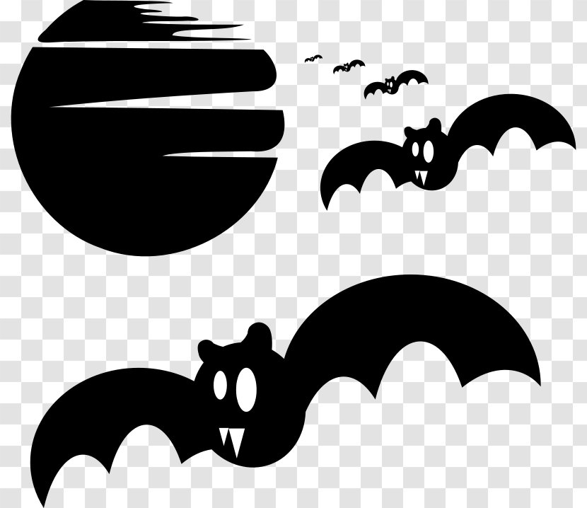 Spooky Halloween Clip Art - Silhouette - Moon Cliparts Transparent PNG