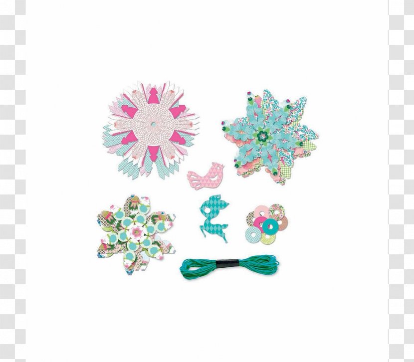 Djeco Mobile Paper Jewellery - Turquoise Transparent PNG