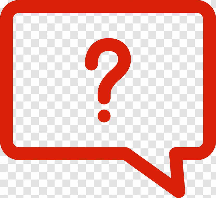 Red Question Mark Transparent PNG