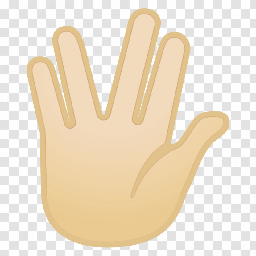 Hand Finger Yellow Glove Gesture Transparent PNG