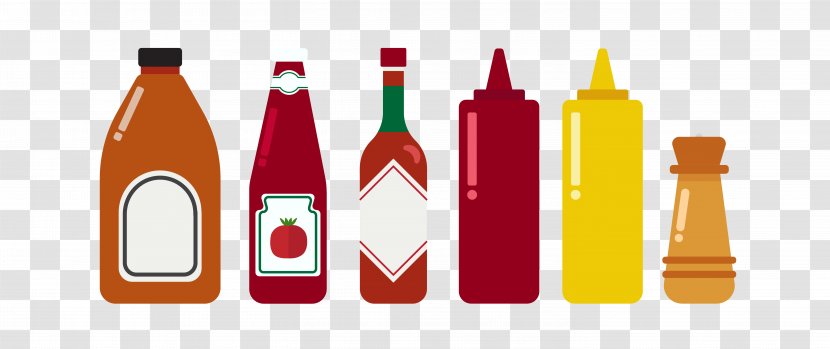 Ketchup Seasoning Condiment Bottle Sauce - Glass - Restaurant Menu App Transparent PNG