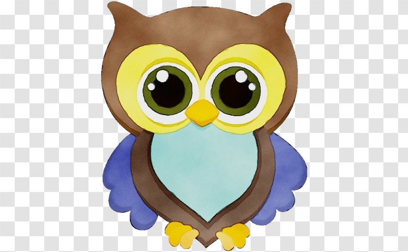 Owl Cartoon Bird Of Prey Yellow - Animation Transparent PNG