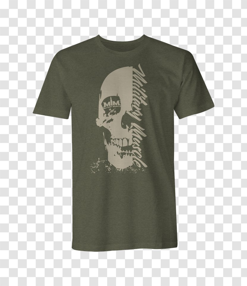 Printed T-shirt Clothing Top Crew Neck - T Shirt - Skull Army Transparent PNG