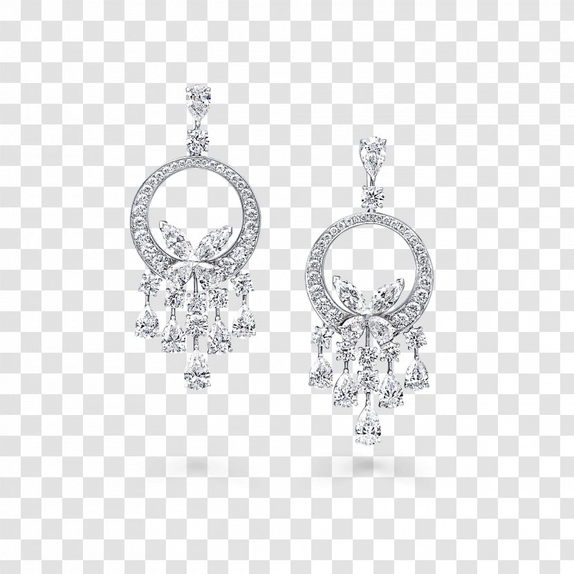 Earring Graff Diamonds Sapphire Necklace - Diamond Transparent PNG