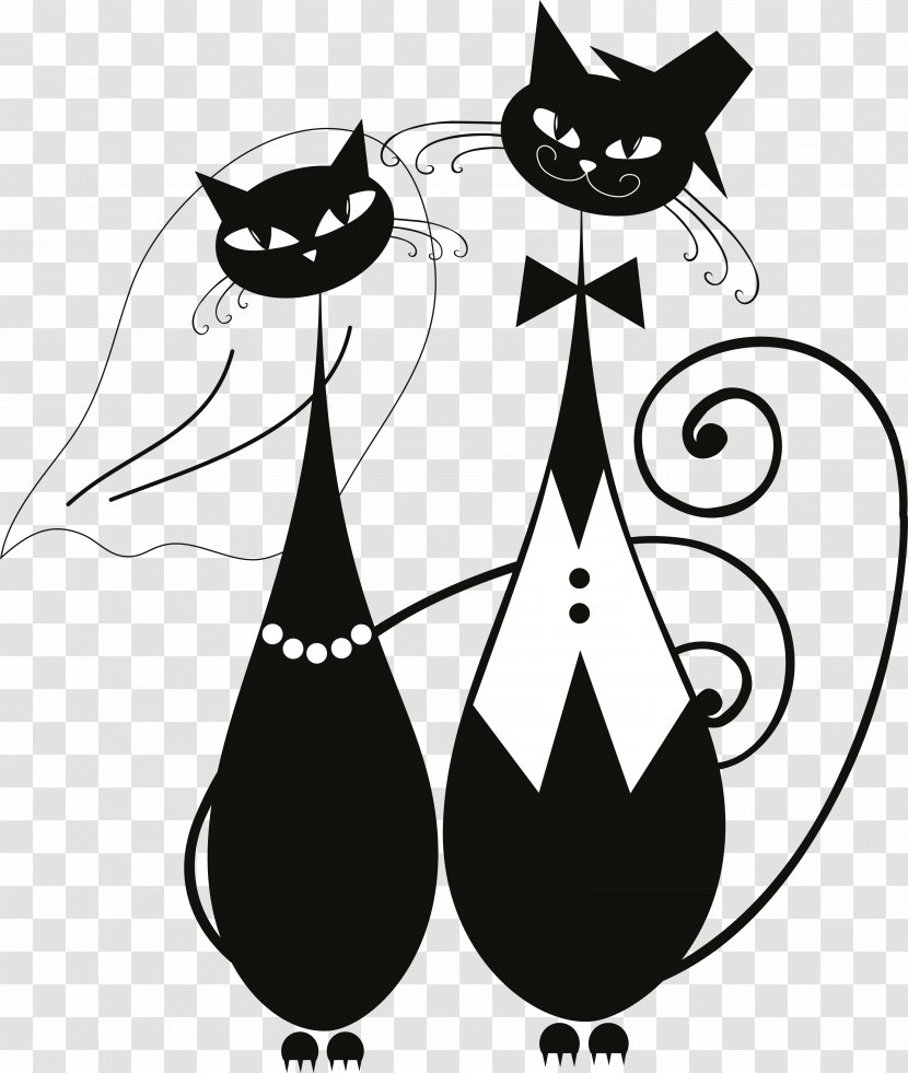Cat Wedding Invitation Bridegroom - Whiskers - Just Married Transparent PNG