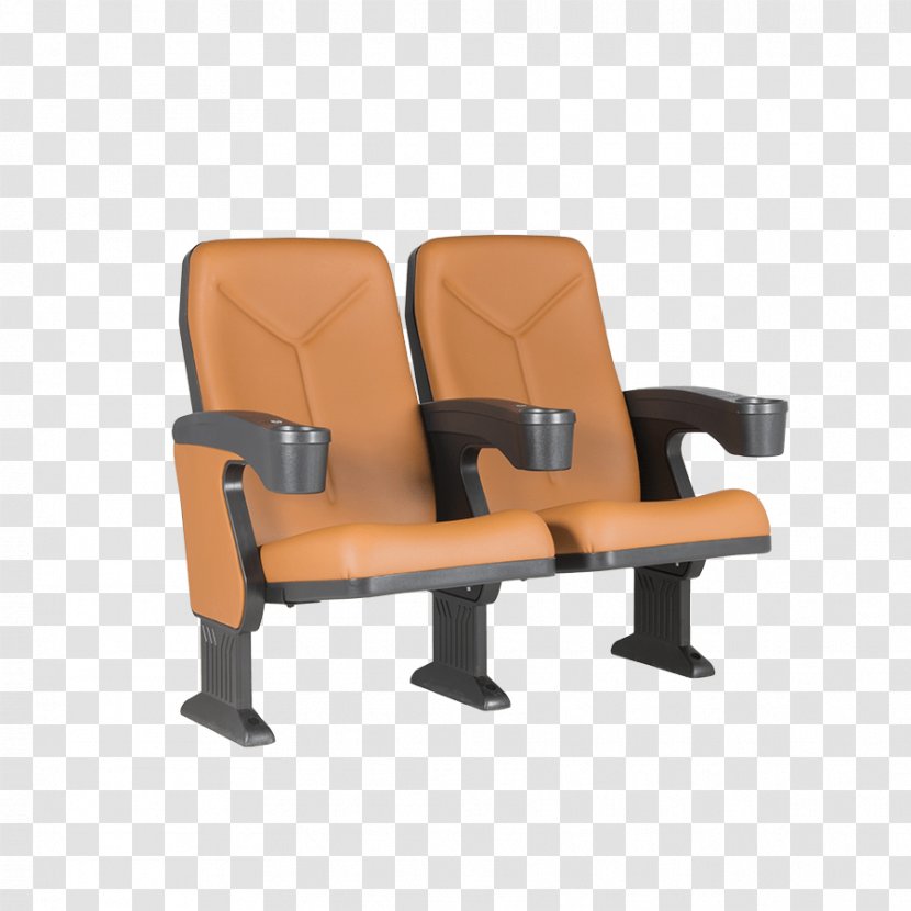 Wing Chair Seat Cinema Furniture - Orange Transparent PNG