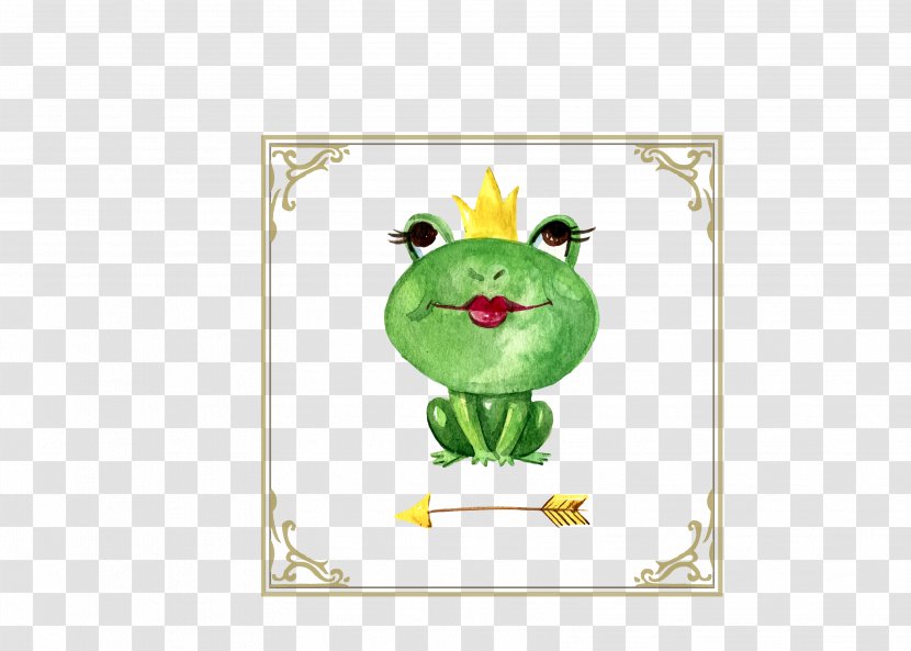 American Bullfrog Lithobates Clamitans - Grass - Vector Green Creative Frog Prince Frame Transparent PNG