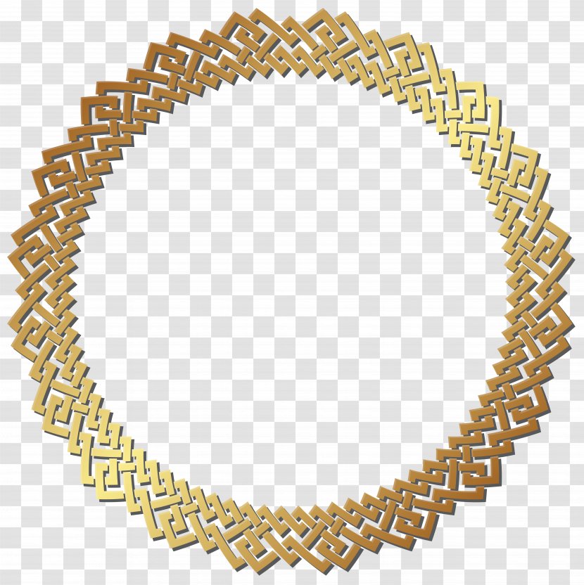 Circle Gold Clip Art - Picture Frames - Round Golden Border Frame Transparent Transparent PNG