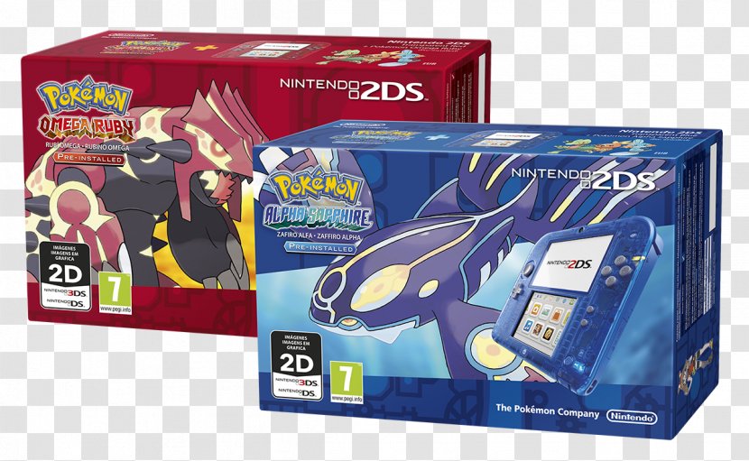 Pokémon Omega Ruby And Alpha Sapphire X Y Red Blue Nintendo 2DS - Video Game Consoles - Ds Transparent PNG