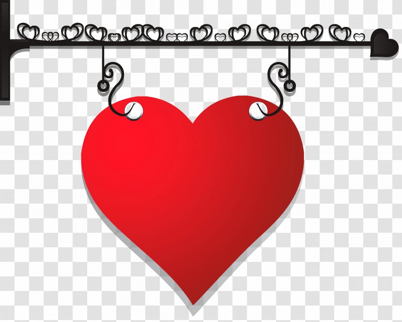 Heart Valentine's Day Clip Art - Silhouette - Decorative Hanger PNG Clipart Picture Transparent PNG