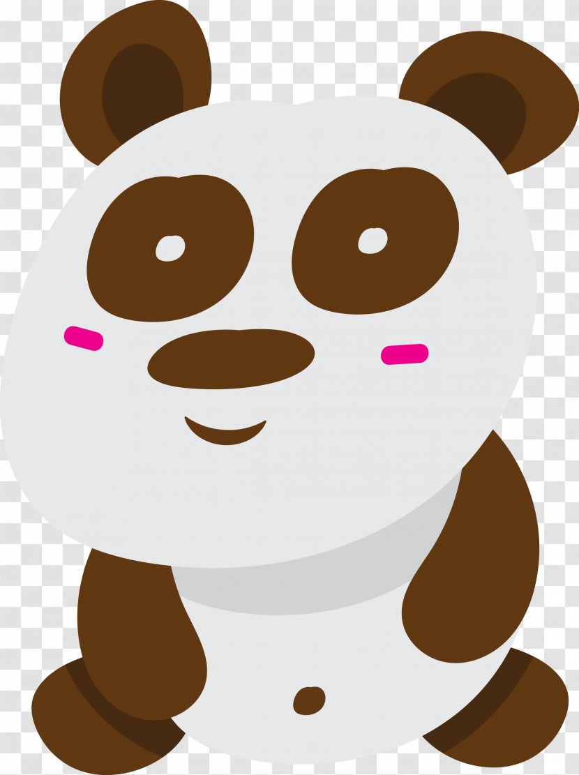 Giant Panda Bear - Silhouette - Cartoon Vector Transparent PNG
